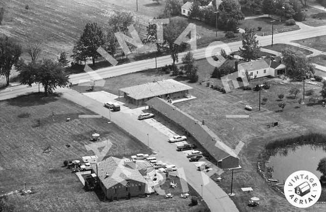Mayflower Motel and Restaurant (Pilgrims Inn) - 1980S Aerial (newer photo)
